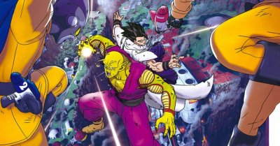 Artwork zum Film Dragon Ball Super Super Hero aus dem Jahr 2022 mit bekannten Figuren aus dem Dragon-Ball-Universum